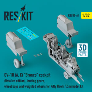 OV-10 (A, C) Bronco cockpit (Detailed edition), landing gears, wheel bays and weighted wheels for Kitty Hawk / Zimimodel kit