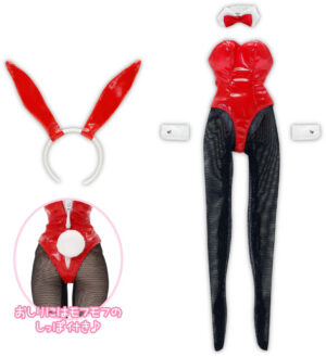 Q'z Enamel Bunny Girl set Red