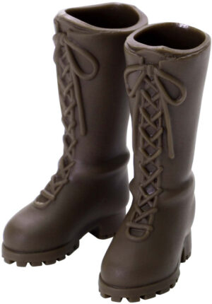 Lace-Up Boots (Approximately 32mm Length Soft Vinyl) Chocolate Brown