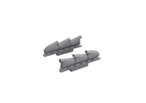 Spitfire Mk.V three-stacks exhaust rounded PRINT